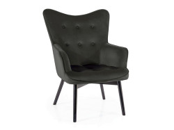 Černé sametové křeslo CARMEN VELVET