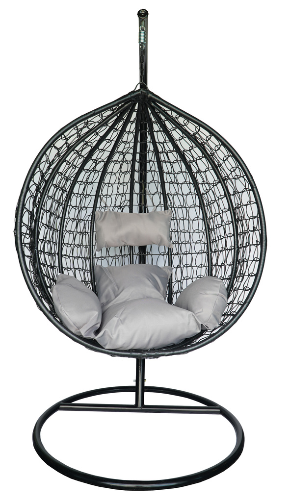 Černé závěsné křeslo MAROCCO se stojanem