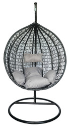 Černé závěsné křeslo MAROCCO se stojanem