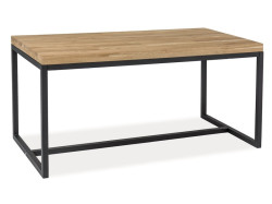 Černý konferenční stolek  s deskou v dekoru dub LORAS B 110X60