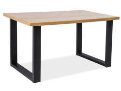 Černý konferenční stolek s deskou v dekoru dub UMBERTO B 110x60