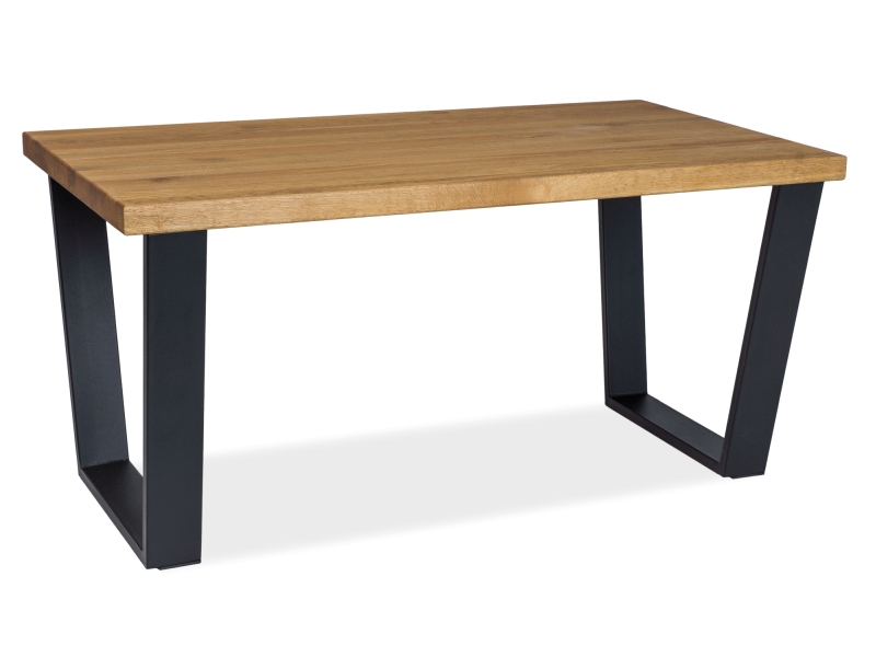 Černý konferenční stolek s deskou v dekoru dub VALENTINO B 110x60