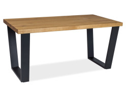 Černý konferenční stolek s deskou v dekoru dub VALENTINO B 110x60