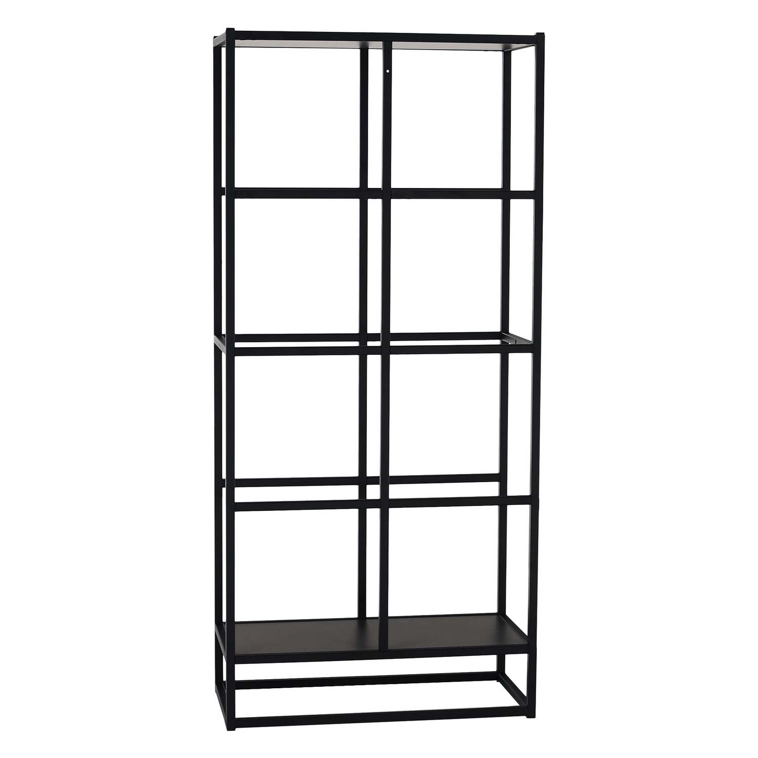 Černý kovový regál SPRING ER66, bez boxů