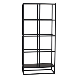 Černý kovový regál SPRING ER66, bez boxů