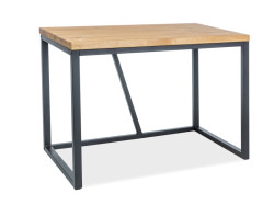 Černý psací stůl s deskou v dekoru dub SILVIO 110X60X75