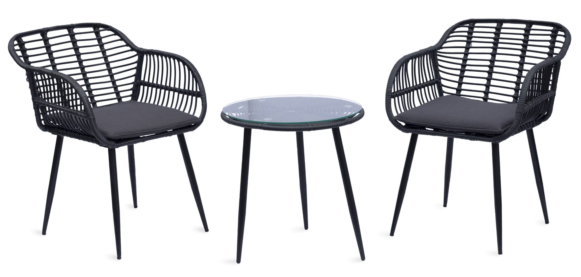 Černý zahradní set JUANA