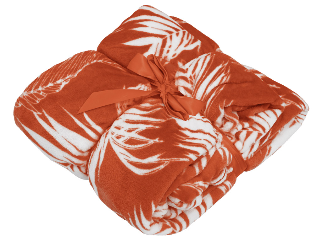 Červená mikroplyšová deka FIEN, 150x200 cm