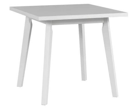 Čtvercový jídelní stůl Norveg 80x80 cm, bělená borovice/bílý