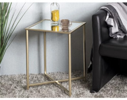 Čtvercový odkládací stolek Lagos 39x39 cm, zlatý