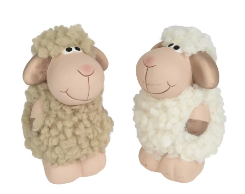 Dekorace (2 druhy) Ovce 9,5 cm