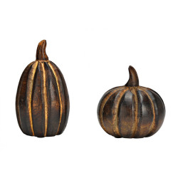 Dekorace dýně z mangového dřeva PUMPKIN BROWN- různé varianty