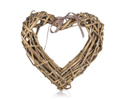 Dekorace Ratanové srdce, 20x20 cm