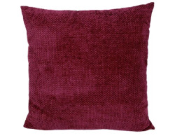 Dekorační polštář Chenille Cross 45x45 cm, červený