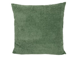 Dekorační polštář Chenille Cross 45x45 cm, zelená