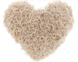 Dekorační polštářek ROMEO HEART 45x45 cm, béžový