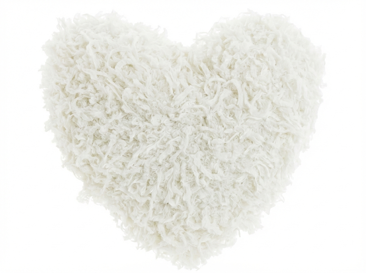 Dekorační polštářek ROMEO HEART 45x45 cm, bílý