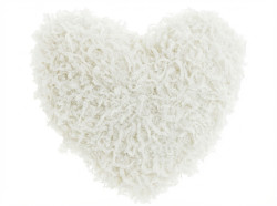 Dekorační polštářek ROMEO HEART 45x45 cm, bílý