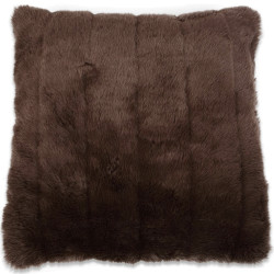 Dekorační povlak na polštář FAUX FUR 50x50 cm, hnědý