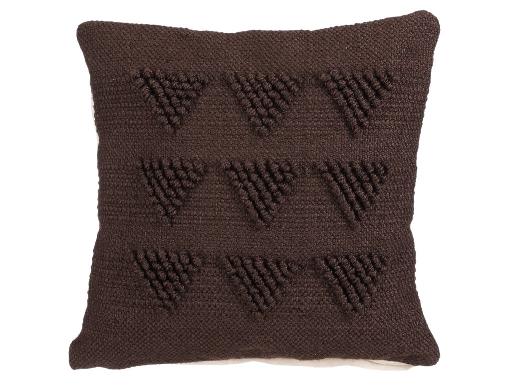 Dekorační povlak na polštář LANDER 45x45 cm, hnědý