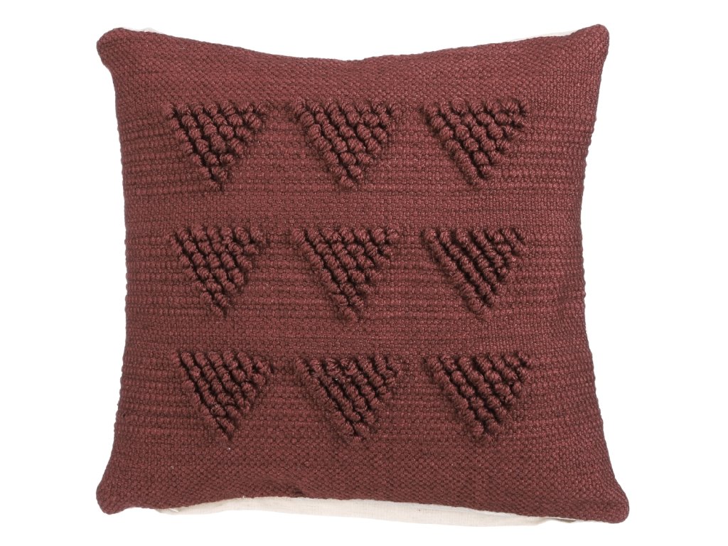Dekorační povlak na polštář LANDER 45x45 cm, vínový