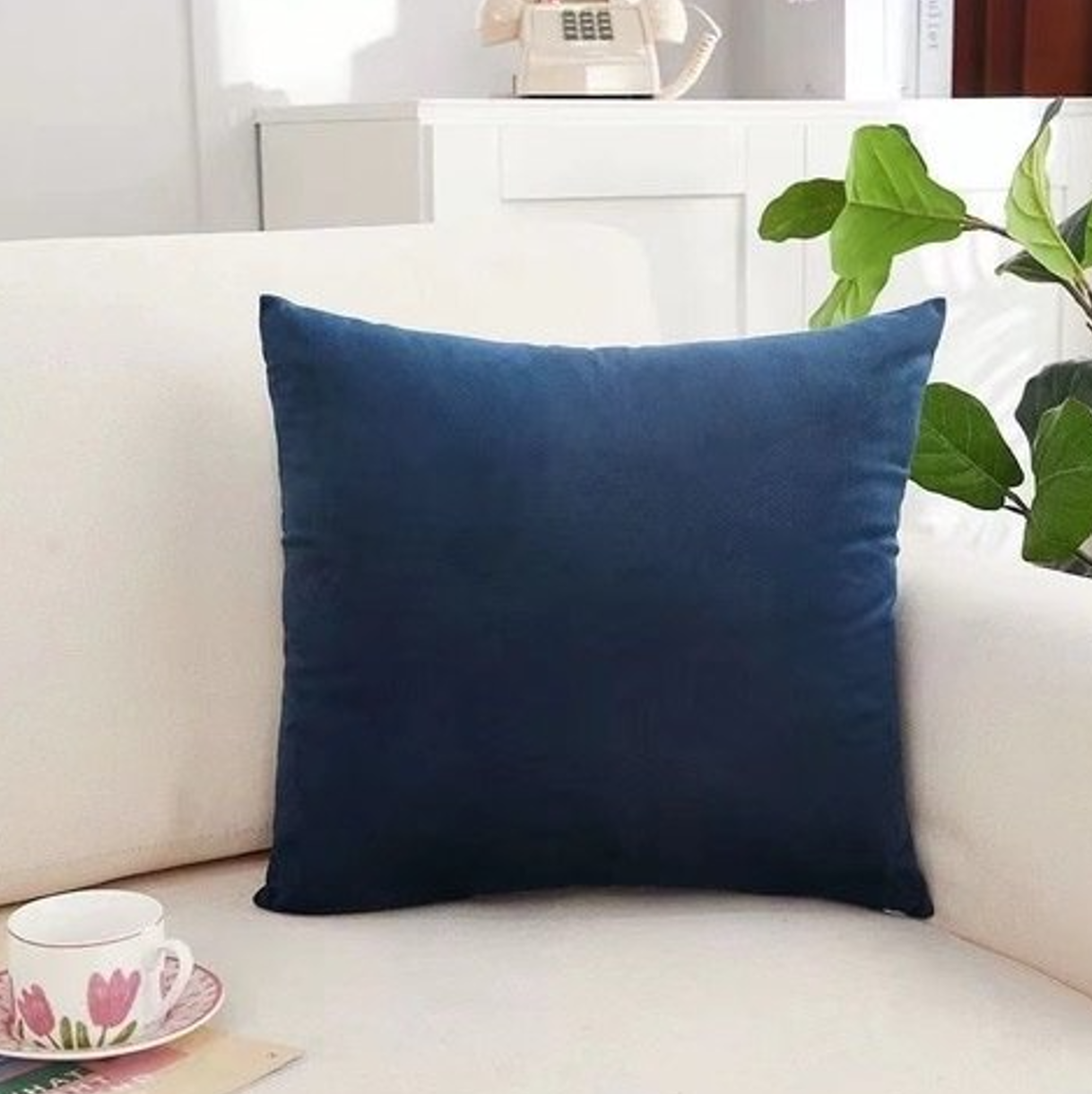Dekorační povlak na polštář VELVET 40x40 cm, petrolejový