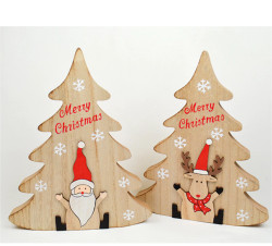 Dekorační vánoční stromeček XL 14 cm dřevěný - více variant