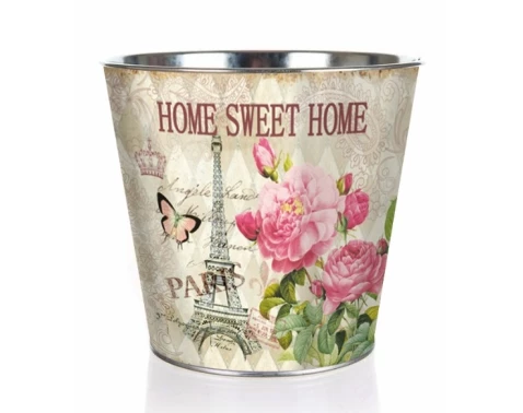 Dekorativní květináč Home Sweet Home, 12x11,5 cm
