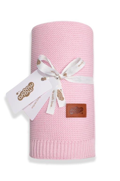 Dětská bambusová dečka MAYA MOO DESIGN 03 růžová