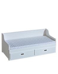 Dětská dvoulůžková postel SZYMON 2 x 80x200 cm bílá/šedá