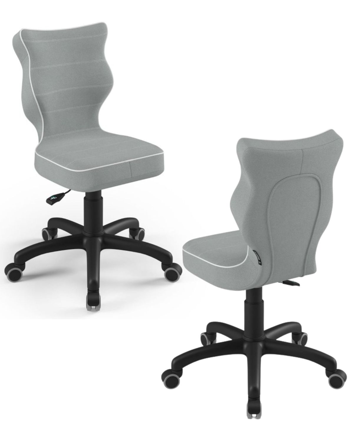 Dětská otočná židle Petit 133–159 cm, černá