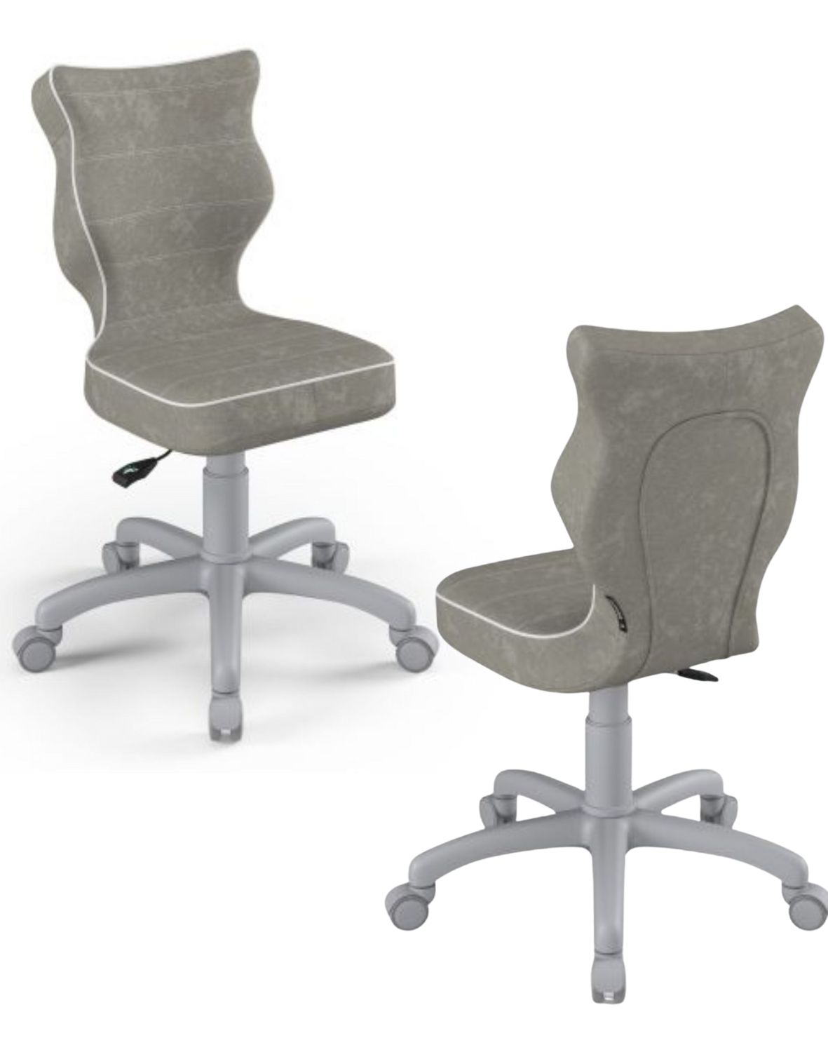 Dětská otočná židle Petit 133–159 cm, šedá