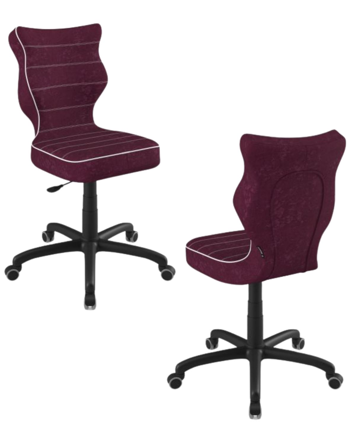 Dětská otočná židle Petit 159–188 cm, černá