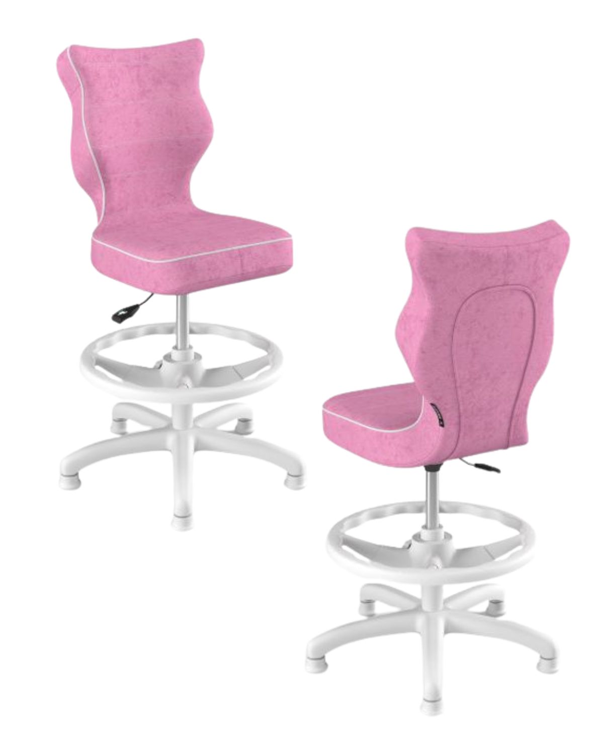 Dětská otočná židle Petit s podnožkou 133–159 cm, bílá