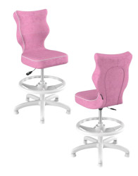 Dětská otočná židle Petit s podnožkou 133–159 cm, bílá