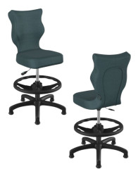 Dětská otočná židle Petit s podnožkou 133–159 cm, černá