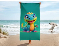 Dětská plážová osuška Phantasy Dino, 80x160 cm