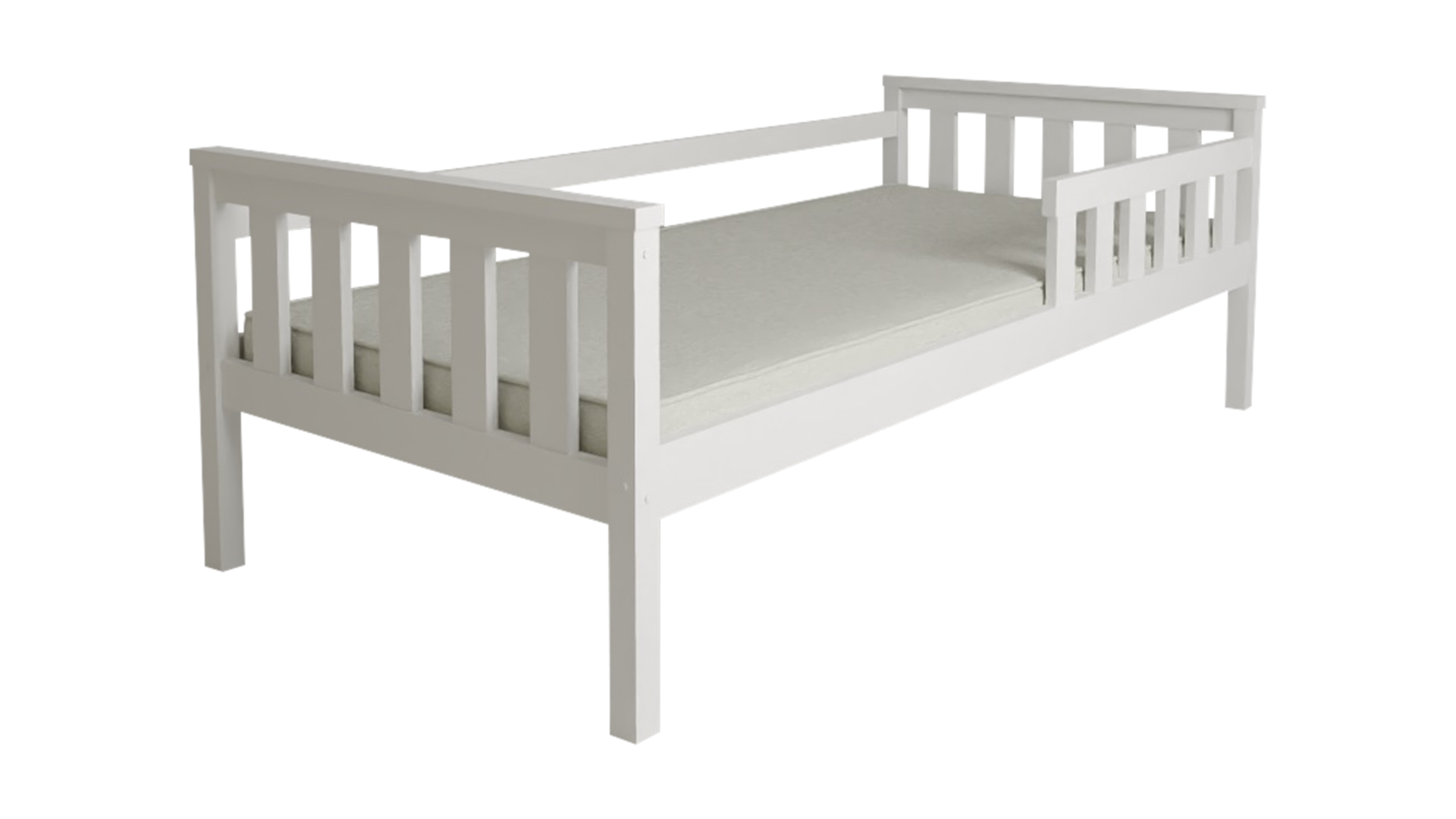 Dětská postel MONTY 90 x 200 cm, bílá Matrace: Bez matrace, Rošt: Bez roštu