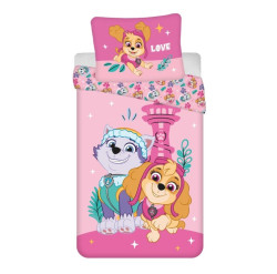 Dětské povlečení TLAPKOVÁ PATROLA Skye & Everest růžové Rozměr povlečení: 70 x 90 cm | 140 x 200 cm