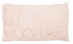 Dětský dekorační polštářek LOVE 50x30cm, růžový