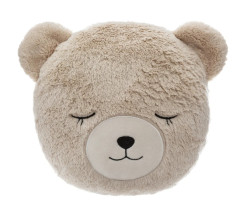 Dětský dekorační polštářek MEDVÍDEK 27cm, béžový