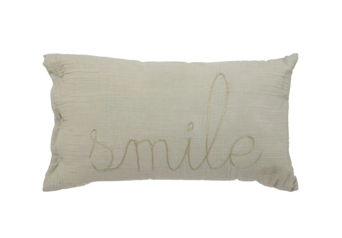 Dětský dekorační polštářek SMILE 50x30cm, zelený