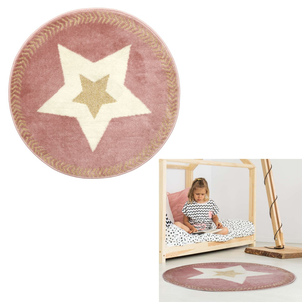 Dětský kulatý koberec ROSIE 80 cm