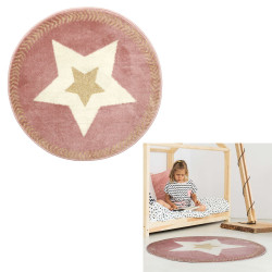 Dětský kulatý koberec ROSIE 80 cm