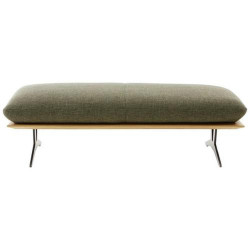 Dieter Knoll TABURETOVÁ LAVICE, dřevo, textil, 150/43/60 cm