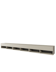 Dlouhá TV skříňka 300 cm kašmír Lowboard A (LOWA300K + LED)