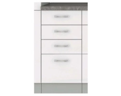 Dolní kuchyňská skříňka Bianka 40D, 40 cm, bílý lesk