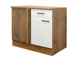 Dolní rohová kuchyňská skříňka Avila, dub lancelot/krémová, 110 cm