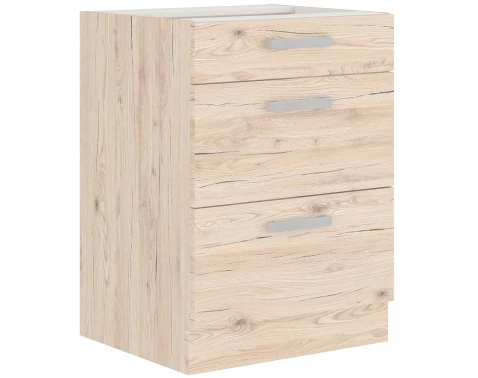 Dolní zásuvková kuchyňská skříňka Bordeaux, 60 cm, dub bordeaux