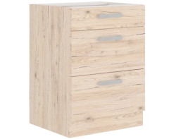 Dolní zásuvková kuchyňská skříňka Bordeaux, 60 cm, dub bordeaux